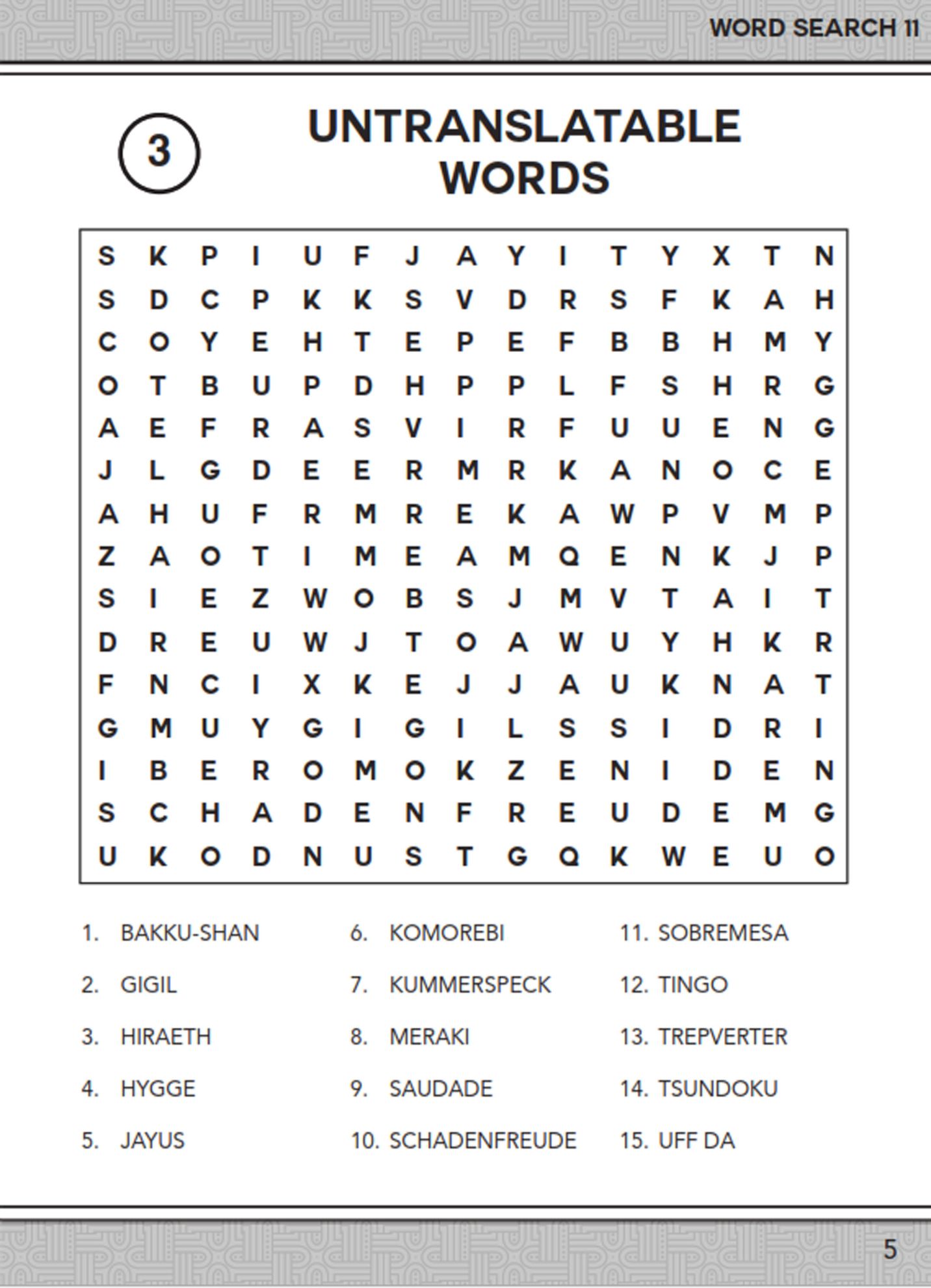 Learning is Fun. WORD SEARCH PUZZLE BOOK 11