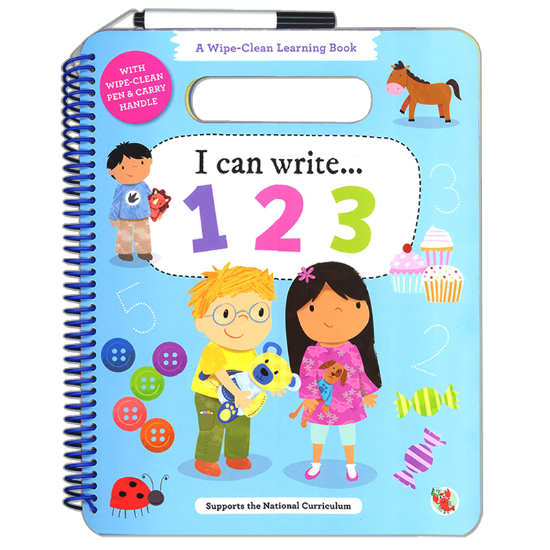 Learning is Fun. A WIPECLEAN LEARNING BOOKI CAN WRITE 123