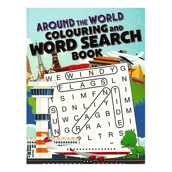 Picture of COLORING AND WORD SEARCH BOOK-AROUND THE WORLD