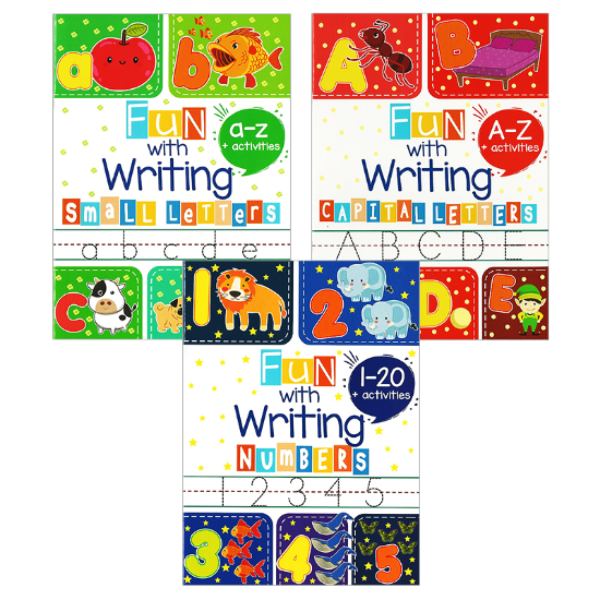 Picture of FUN WITH WRITING SERIES SET OF 3 (CAPITAL LETTERS, SMALL LETTERS, & NUMBERS)