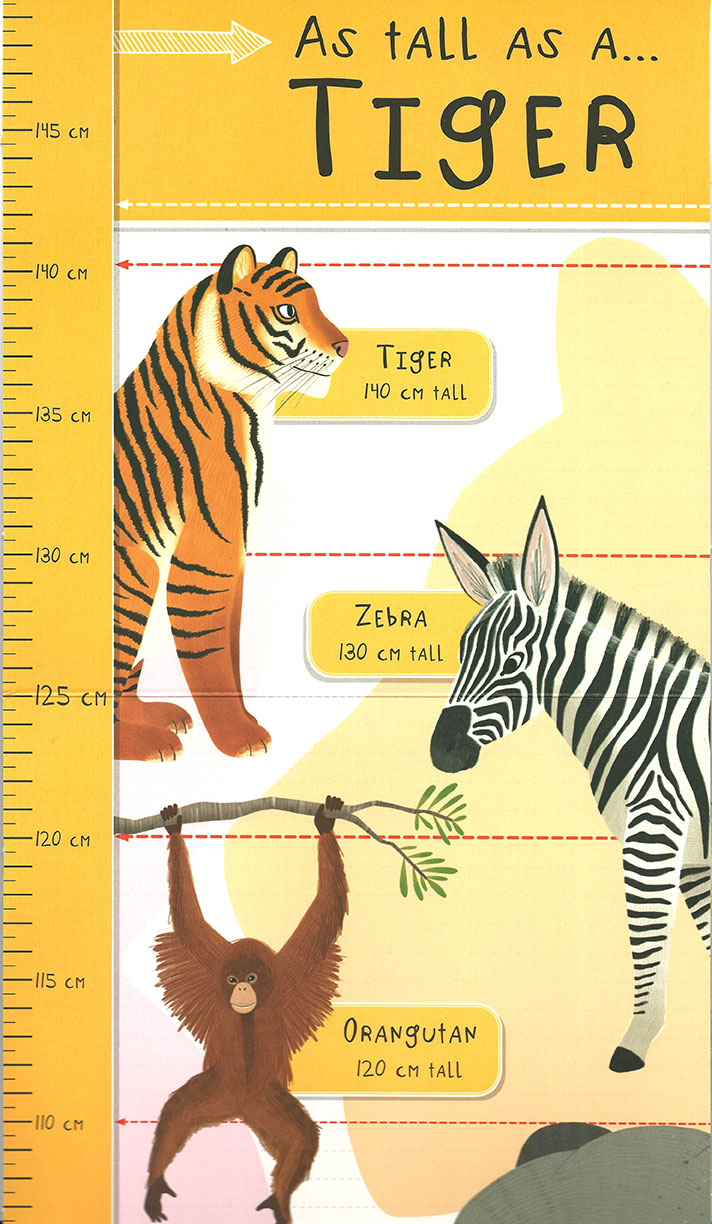 Learning is Fun. HEIGHT CHART WITH STICKERSARE YOU TALLER THAN A TIGER