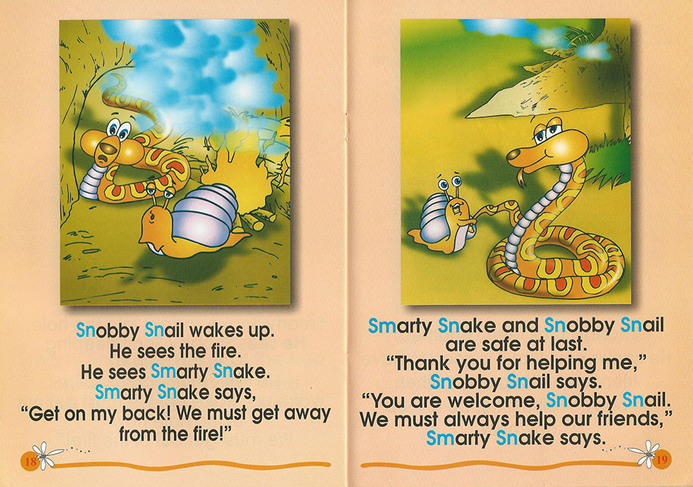 Learning is Fun. PHONICS IN READING 2 BOOK 3SNOBBY SNAIL & SMARTY SNAKE