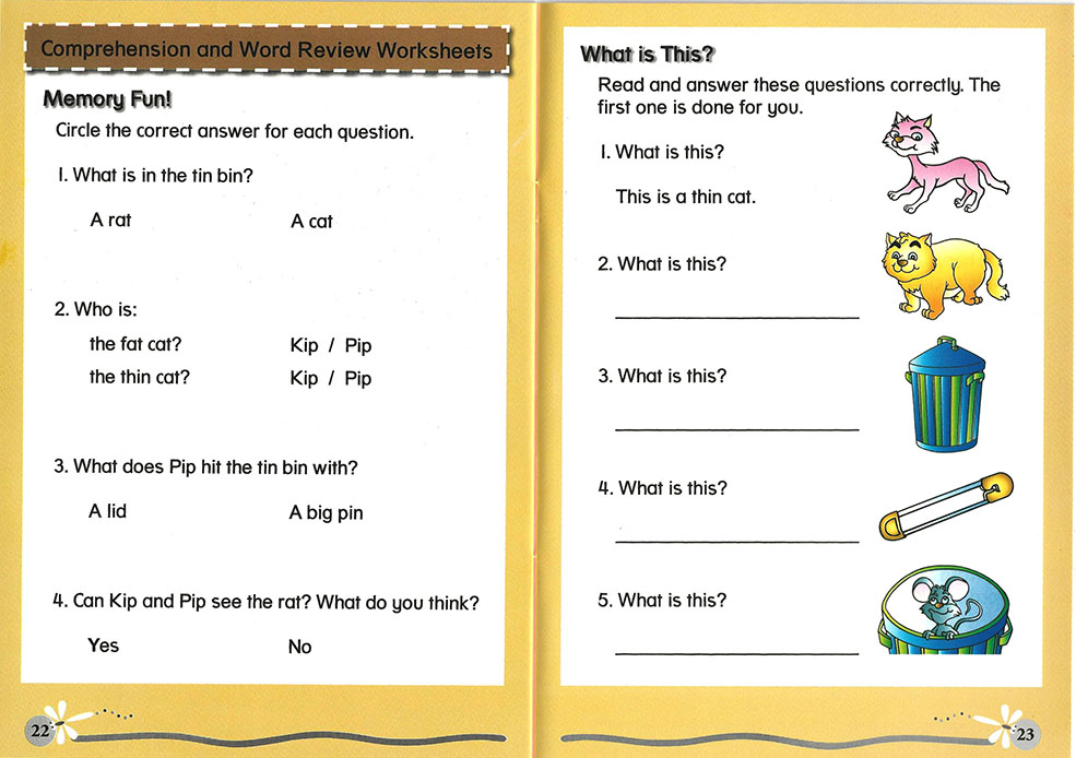 Learning is Fun. PHONICS IN READINGCAT'S BIG WIG & THE TIN BINBOOK 3