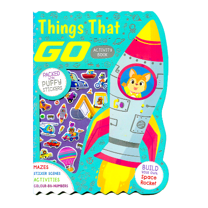 Picture of ACTIVITY BOOK WITH PUFFY STICKERS-THINGS THAT GO