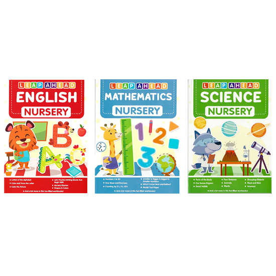Picture of LEAP AHEAD NURSERY SET OF 3  (ENGLISH, MATH & SCIENCE)