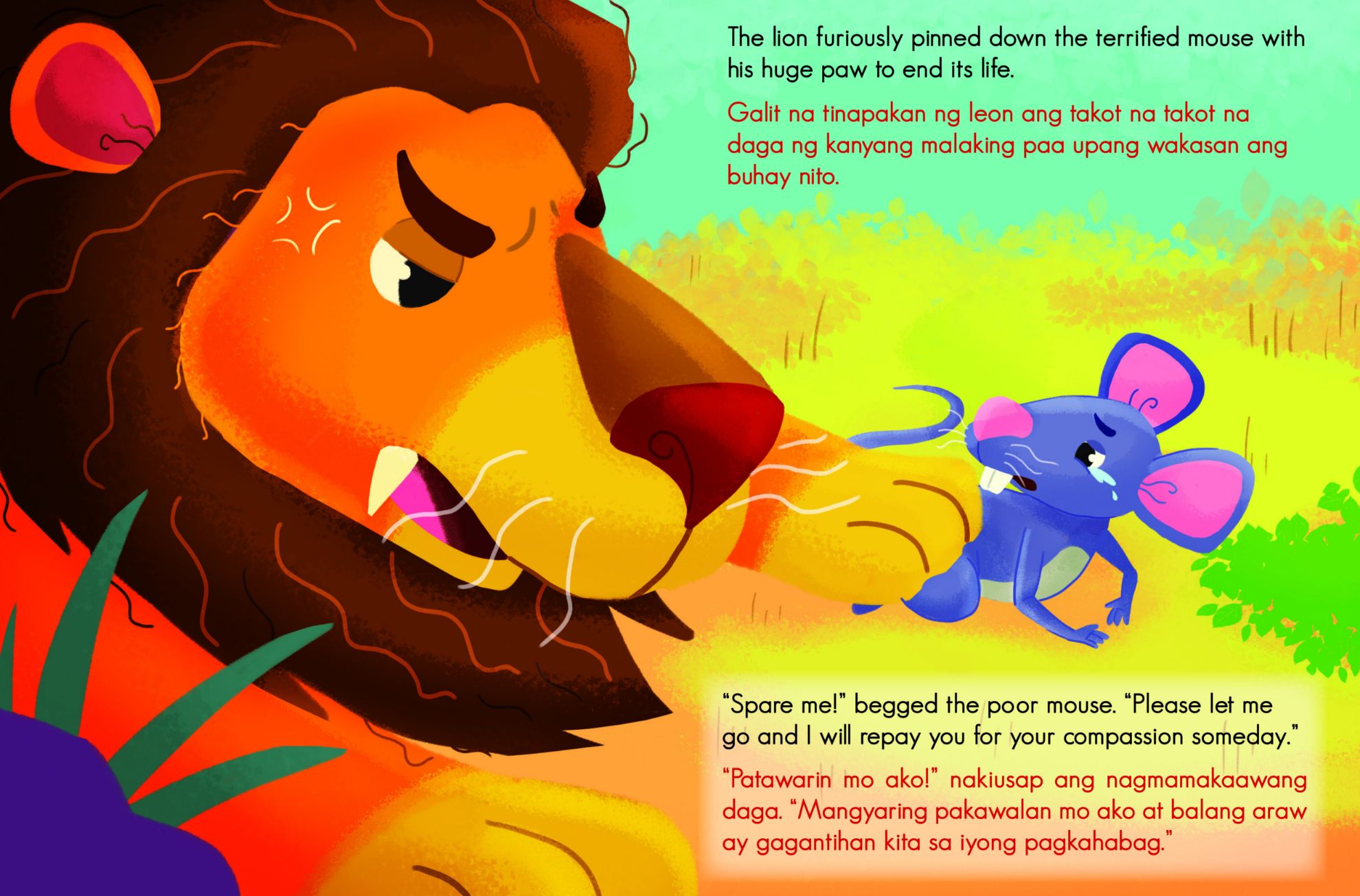 Learning is Fun. BATANG MATALINO AESOP'S FABLE-THE LION AND THE MOUSE