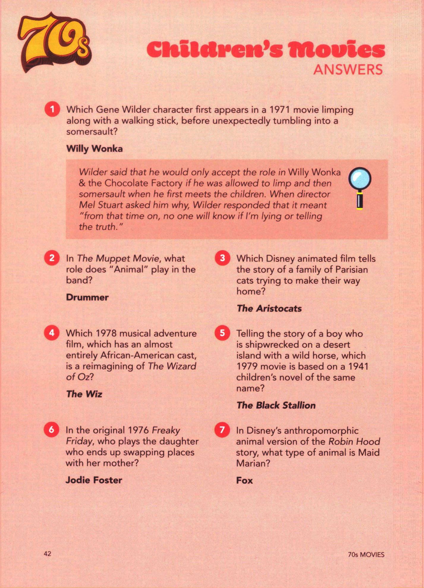 Learning is Fun. TRIVIA QUIZ-70s
